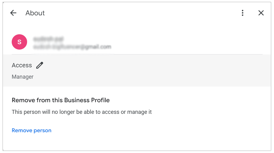 Remove a manager from Google Business